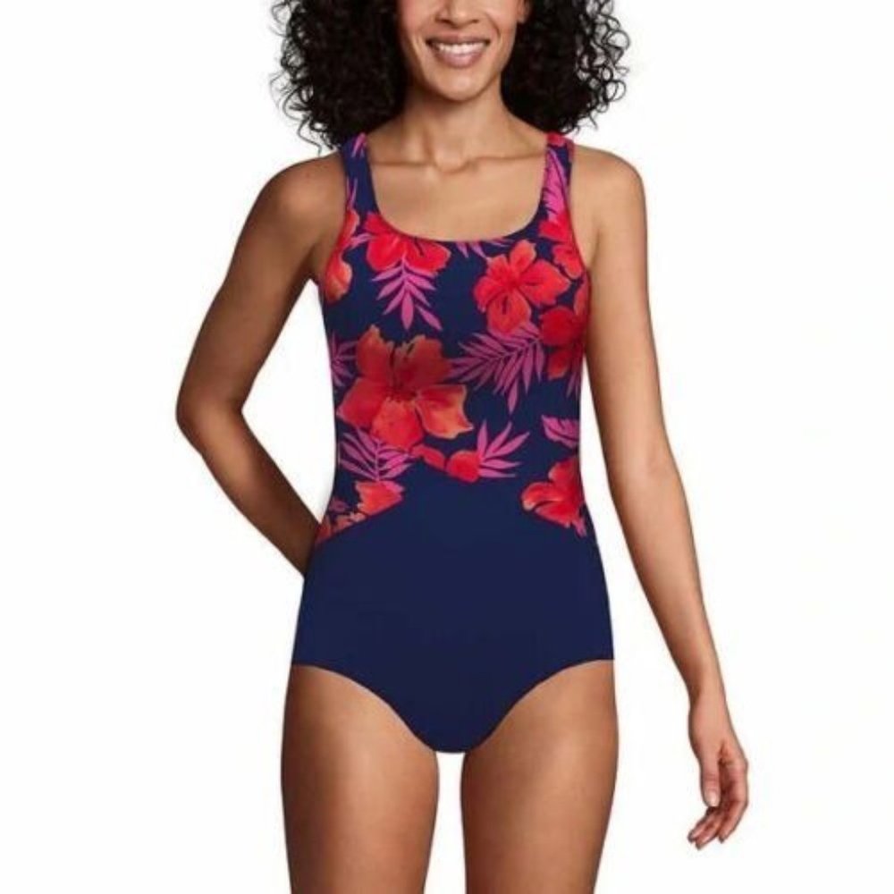 Lands End Women's Swim Wear Waikiki Floral
